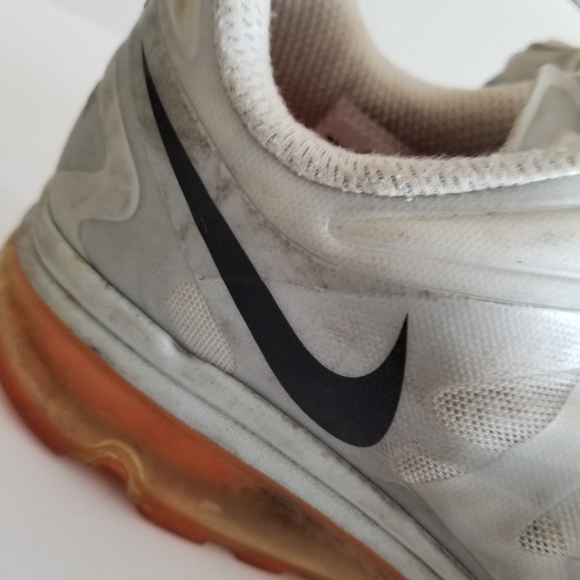 Rare Nike Air Max 2012 Metallic Silver/ Orange - Picture 6 of 9